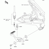 Схема узла: Лапка тормоза для Kawasaki EX650 Ninja 650 ABS