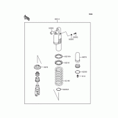 Схема вузла: Амортизатор задній для Kawasaki KLX250 KLX250