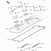 Схема вузла: Клапанна кришка Kawasaki ZR1000 Z1000