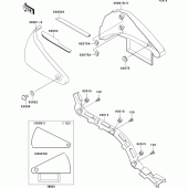 Схема вузла: Задні бічні обтічники & Захист ланцюга для Kawasaki VN800 Vulcan 800 Drifter