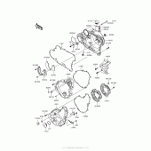 Схема вузла: Engine Cover(S) для Kawasaki KL650 KLR650