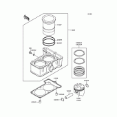 Схема вузла: Циліндр & Поршень для Kawasaki EX250 ZZR250