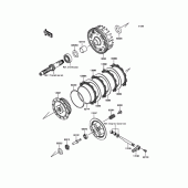 Схема вузла: Зчеплення для Kawasaki BJ250