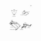 Схема вузла: Наклейка(Чорний)(EFF) для Kawasaki EX400 Ninja 400R