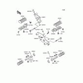 Схема узла: Подножки для Kawasaki VN400 Vulcan Classic