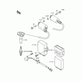 Схема вузла: Котушка запалювання для Kawasaki EL250 Eliminator 250LX