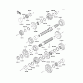 Схема вузла: Трансмісія для Kawasaki ZR750 ZR-7S
