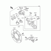 Схема вузла: Заднє гальмо для Kawasaki KLX250 KLX250SR