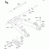 Схема узла: Задний рычаг (Маятник) для Kawasaki ZR750 Zephyr
