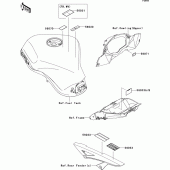 Схема узла: Информационные наклейки (gbf/gcf) для Kawasaki ZX1000 Z1000SX