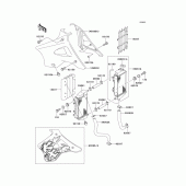 Схема вузла: Радіатор для Kawasaki KX250/KX252 KX250