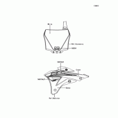 Схема вузла: Наклейка (DHF) для Kawasaki KX85 KX85-II