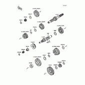 Схема вузла: Трансмісія для Kawasaki VN1500 Vulcan 1500L