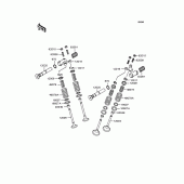 Схема вузла: Рокер & Клапан для Kawasaki KLE400