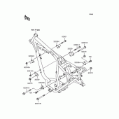Схема вузла: Кріплення двигуна для Kawasaki BJ250 Estrella Custom