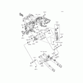 Схема узла: Задняя подвеска\Амортизатор для Kawasaki KLE250 Versys-X 250 ABS