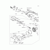 Схема вузла: Drive shaft/final gear(1/2) для Kawasaki VN1500 Vulcan 1500 Classic FI