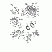 Схема узла: Крышка двигателя для Kawasaki KL250 KLR250