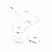 Схема вузла: Сидіння для Kawasaki KX100