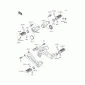 Схема узла: Подножки для Kawasaki KLE500