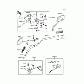 Схема вузла: Кермо для Kawasaki ZR400 ZRX-II