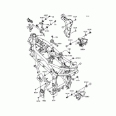 Схема вузла: Кріплення двигуна для Kawasaki BX250 NINJA 250SL ABS