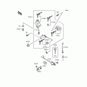 Схема вузла: Замок запалювання для Kawasaki ZR1100 Zephyr 1100RS