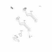 Схема узла: Лапка тормоза для Kawasaki KL650 KL650 Tengal