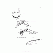 Схема вузла: Decals (Bdf) для Kawasaki KLX140 KLX140L