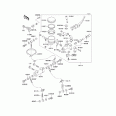 Схема узла: Передний тормозной цилиндр для Kawasaki ZX750 Ninja ZX-7