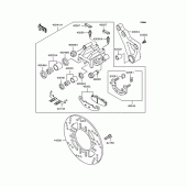 Схема вузла: Заднє гальмо для Kawasaki ZR750 Zephyr