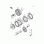 Схема вузла: Зчеплення для Kawasaki VN900 Vulcan 900 Custom