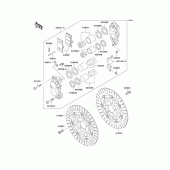 Схема узла: Передний тормоз для Kawasaki ZX750 Ninja ZX-7R