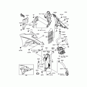 Схема вузла: Радіатор для Kawasaki KX85 KX85-II