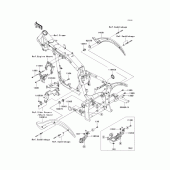 Схема вузла: Кріплення двигуна Kawasaki VN2000 Vulcan 2000 Classic LT