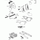Схема узла: Наклейка (Blue/white; kl650-a3/a4) для Kawasaki KL650 KLR650