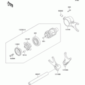 Схема вузла: Gear change drum/shift fork(s) для Kawasaki VN1500 VN1500 Drifter