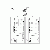 Схема узла: Вилка передней оси для Kawasaki ZX1000 Ninja ZX-10R ABS