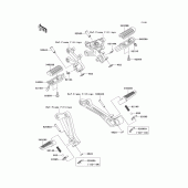 Схема узла: Подножки для Kawasaki ZX1200 ZZR1200