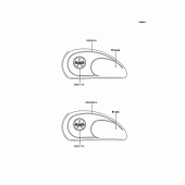 Схема вузла: Наклейки (BJ250-B2) для Kawasaki BJ250 Estrella