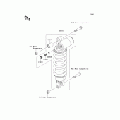 Схема вузла: Задній амортизатор для Kawasaki ZX636 Ninja ZX-6R