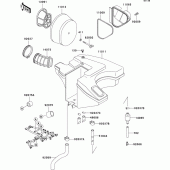 Схема узла: Воздушный фильтр для Kawasaki KL650 KLR650