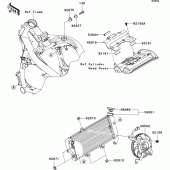 Схема узла: Радиатор для Kawasaki EX650 Ninja 650 ABS