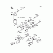 Схема вузла: Задня підвіска (ZX900-A11) для Kawasaki ZX900 GPZ900R