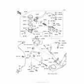 Схема узла: Передний тормозной цилиндр для Kawasaki ZX1400 Ninja ZX-14R