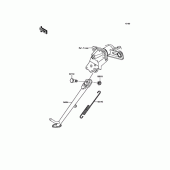 Схема вузла: Бічна підніжка для Kawasaki EX400 Ninja 400R ABS