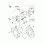 Схема вузла: Переднє гальмо для Kawasaki VN1700 VN1700 Voyager ABS
