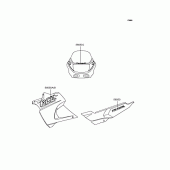 Схема вузла: Наклейки (KLE400-A1; віолет) для Kawasaki KLE400