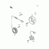 Схема вузла: Генератор для Kawasaki BJ250 Estrella RS
