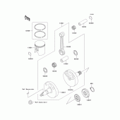 Схема вузла: Crankshaft/piston(s) для Kawasaki KX65